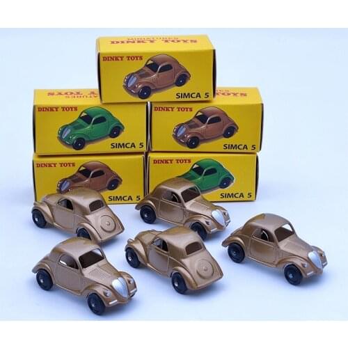Lot Of 5Pcs 1:43 DeAgostini Dinky Toys 35A Simca 5 Brown Diecast Models Car