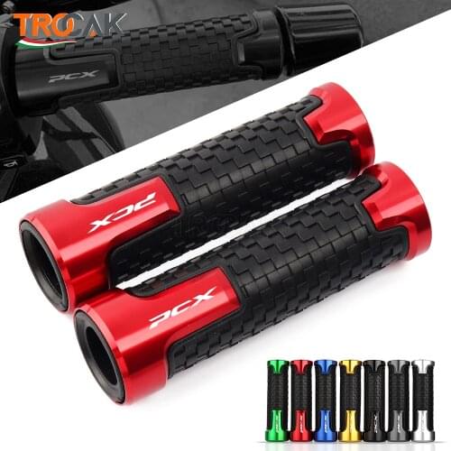 Motorcycle Universal CNC Aluminum 22mm Handlebar Hand Grips Rubber Gel Handle Grip for Honda PCX 150 125 Modified Accessories