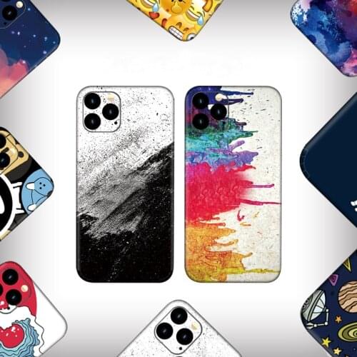 3D Colorful Cute Pattern Matte Skins Film Wrap Skin Phone Back Sticker For iPhone 11 Pro MAX / 11 Pro /11 Lovely Cartoon Sticker