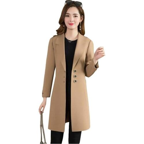 2020 New Autumn And Winter Women Woolen Coats Female Clothing Women Windbreaker Jacket Long Slim Plus Size Outerwear