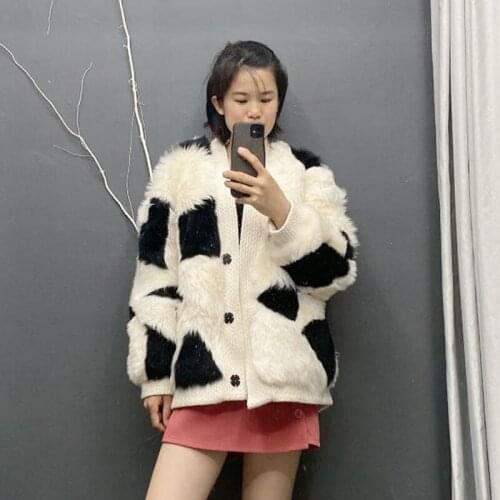 New arrival real wool fur coat warm fashion overcoat 2020 autumn winter women tuscan sheep fur