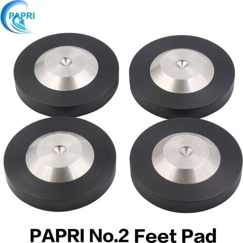 PAPRI 4PCS 49x13MM 304 Stainless Steel Graphite Speaker CD Player Amplifier Preamp Isolation Spike Pad Audio HIFI DAC Turntable