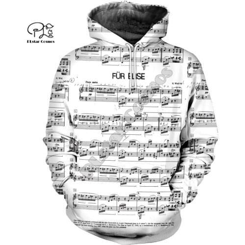PLstar Cosmos 3D Music Musical Guitar Piano Violin New Fashion Harajuku Streetwear Funny Casual Hoodies/Sweatshirt/Jacket/-a4
