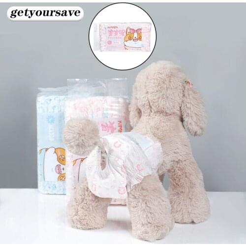 20pcs Diapers for Dogs Super Absorbent Dog Diaper Puppy Disposable Diapers Dog Accessories Leakproof Nappies Cleaning Supplies