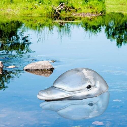 Garden Art Decor Floating Dolphin Head Water Decoy Garden Pond Art Decor Artificial Dolphin Head Ornament For Geese Control