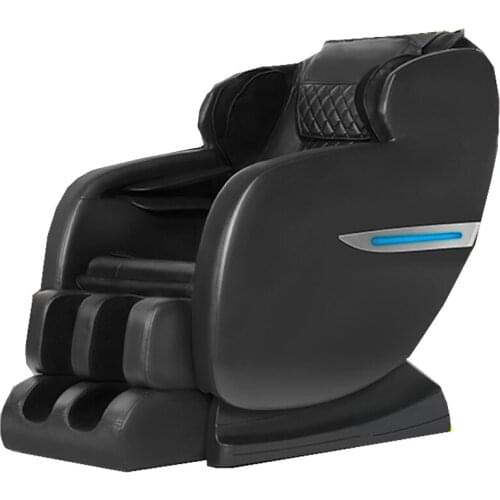 Shiatsu Zero Gravity Full Body Massage Chair Recliner with Bluetooth Heating Function Foot Roller LED Light, Black and Brown