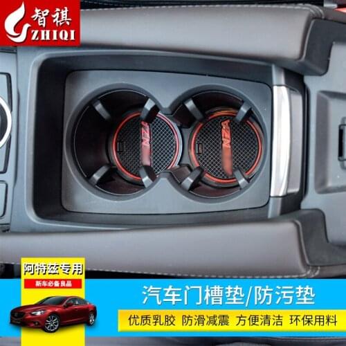 Door slot pad interior modification water coaster anti-slip mat storage mat decoration For Mazda atenza 2018