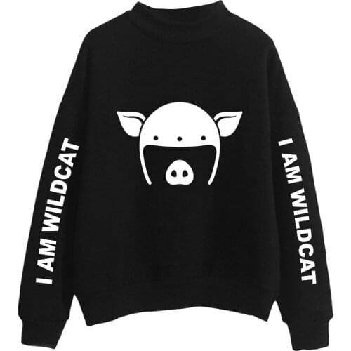 I Am Wildcat Fashion Turtleneck Sweatshirts Women Men Long Sleeve Sweatshirts Hot Sale Casual Pullover Clothes