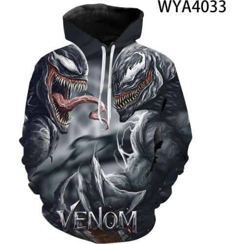 Spring And Autumn Venom Harajuku Sweatshirt Mens Womens Childrens 3d Sweatshirt Fashion Youth Casual Long Sleeve Cool Street