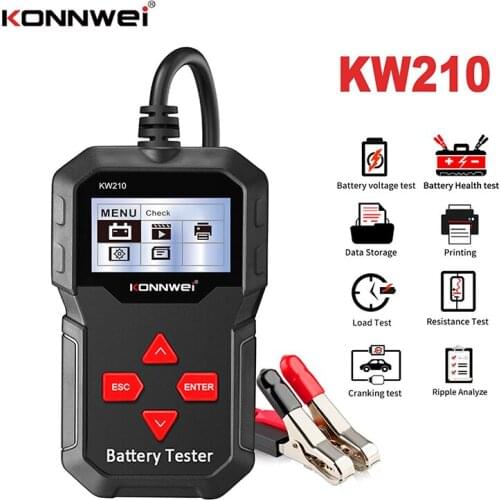 Car Battery Tester Automatic 12V 100 to 2000CCA Battery tools for the Car Quick Cranking Charging Diagnostic