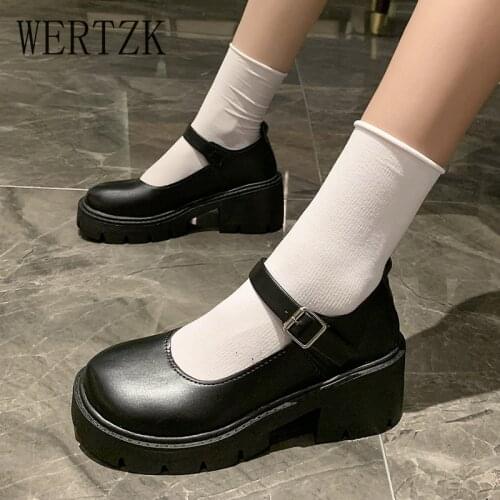 Small Leather Shoes Women 2021 Spring Models Mary Jane Shoes Womens Japanese High Heels Retro Platform Shoes Women