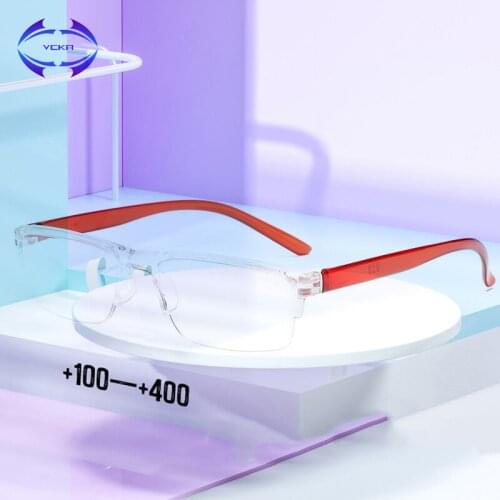 VCKA Ultra Light Reading glasses men women Presbyopia Square Superelastic Eyewear+1.0 to +4.0