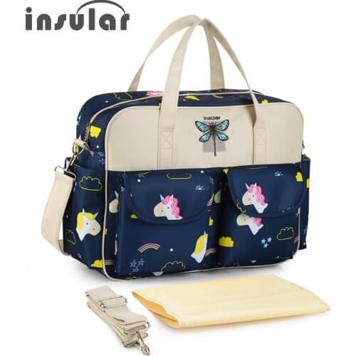 Insular New Style Waterproof Diaper Bag Large Capacity Messenger Travel Bag Multifunctional Maternity Mother Baby Stroller Bags