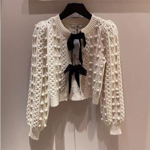 High-quality knitted cardigan 2021 autumn and winter new knitted sweater all-match fashionable womens clothing