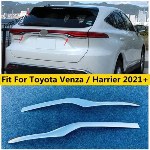 Yimaautotrims Rear Trunk Tail Gate Tailgate Door Lid Strip Garnish ABS Chrome Cover Trim Fit For Toyota Venza / Harrier 2021