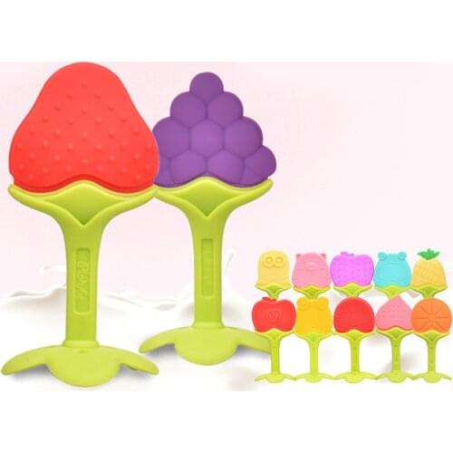 1pcs Comfortable Teether Banana Safety BPA Free Food Grade Silicone Fruit Babies Infant Kids Toothbrush Toys Baby Chewing