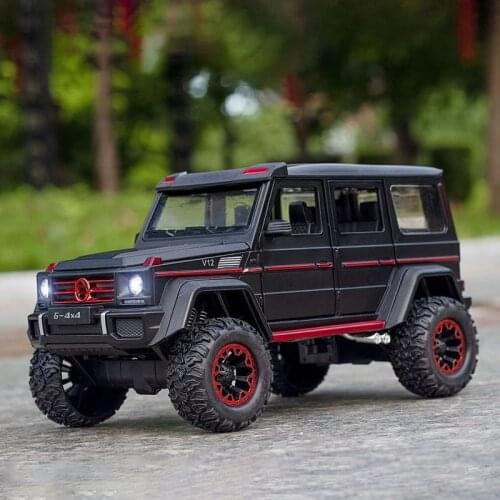 1:24 G500 4x4 V12 Off-Road Alloy Pull Back Model Car Model Toy Sound Light Pull Back Toy Car For Toys For Boys Children Gift