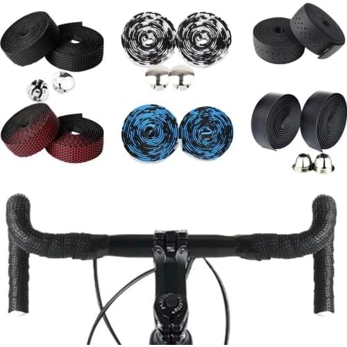 1Pair Bike Handlebar Tape Anti-slip Cycling Handle Shockproof EVA Handle Bar Strap Bicycle Steering Wheel Cover Fixed Gear Belt