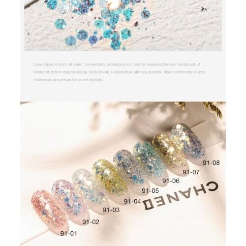 1PC Nail Mermaid Glitter Flakes Sparkly 3D Colorful Hexagon Sequins Spangles Polish Manicure Nails Art Decorations DIY Paillette