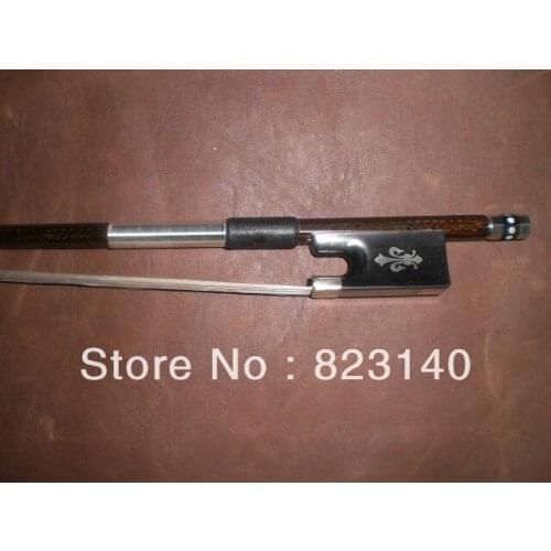 1 PCs Strong Violin bow 4/4 COFFEE color carbon fiber bow with ebony frog with flower