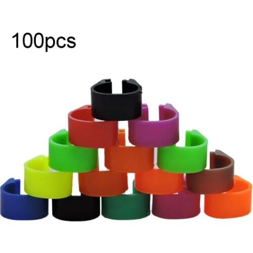100 Pcs Multi-color Bird Foot Ring Species Identify Dove Bands Training Rings