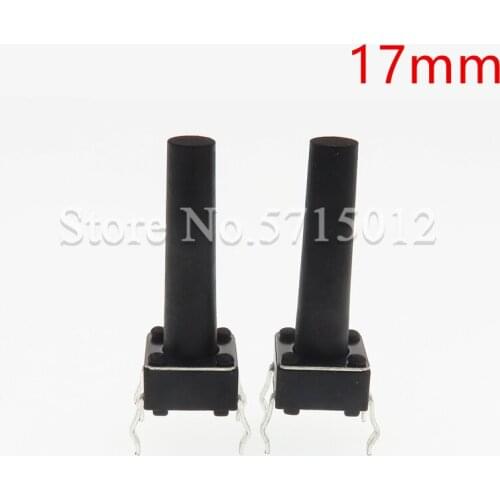 200pcs/lot 6*6*17MM Micro Switch 4pin Push Button Switch Tactile Switches vertical Copper feet push-button 6x6x17mm