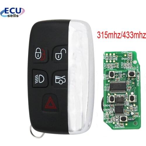 315Mhz /433Mhz Smart Remote Key Fob 5 Buttons for Jaguar XF XJ XL XK XE 2013-2017 ID49 chip FCC : KOBJTF10A