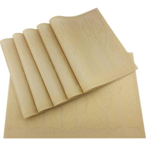 4 PCS/Set Royal Non-woven Table Placemat for Dining Decorations Disc Pads Coasters Waterproof Decor Cloth Slip-Resistant Pad