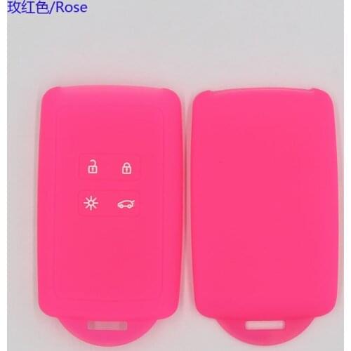 4PC Silicone Key Holder Keychain for Renault Logan 2 Stepway Sandero Duster 2019 2020 Car Key Cover Case Protection Shell