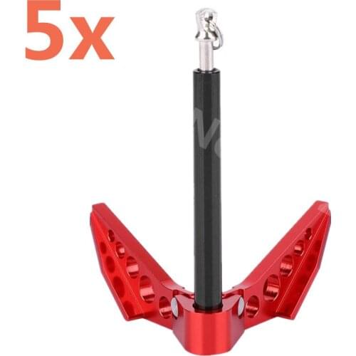 5Pcs RC Cars Foldable Heavy Duty Rescue Hook Trailer Anchor Winch Anchor For 1/10 RC Crawler Car 4WD TRX4 Axial SCX10 90046 D90