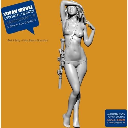 55mm Resin Kits Beauty Model Self-assembled YFWW35-201991