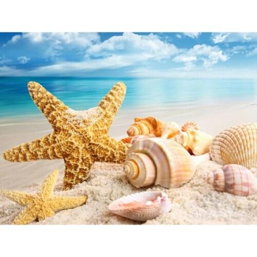 DIY Diamond Painting Cross Stitch sea Shell starfish scenery Home Decor Full Rhinestone Mosaic 5D Diamond Embroidery