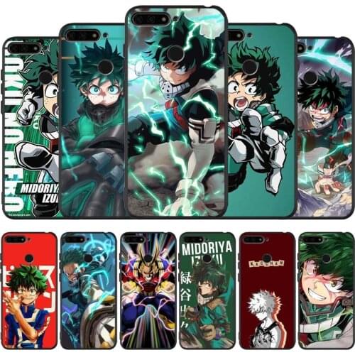 My Hero Boku No Hero Academia Black Phone Case For Honor 30 20 Pro 8X 9X X10 10 20 Lite 10i Nova 5T Y6 7 9 Prime 2019 TPU Cover