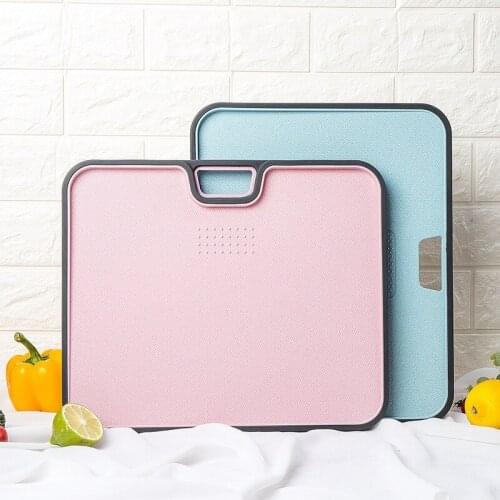 Double-sided Anti-skid Cutting Board, Double Cutting, Multifunctional Fruit, Vegetable and Meat Cutting Board Leak-proof Tool