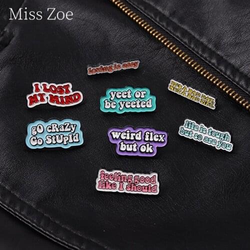 I Last My Mind Enamel Pins Funny Meme Brooch Metal Feminist Series Pin Badges Collar Backpack Decoration Jewelry Gifts For Women