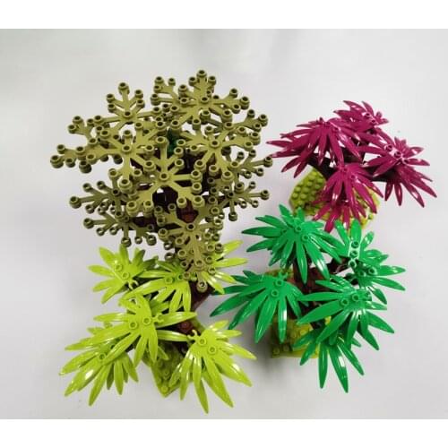 MOC City Plant Tree Palm Grave Plate Model Toys For Children Accessories Kids Gift Education Compatible City Building Blocks Toy