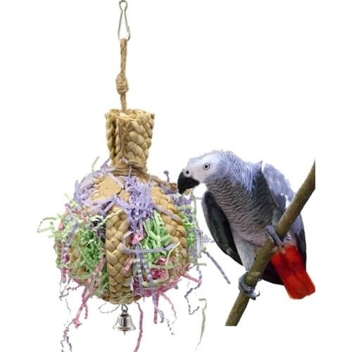 Parrot Shredder Toy Anti-Biting Parrot Cage Foraging Toy Chewing Toy With Bell Parrots Toys And Bird Accessories For Pet Toy