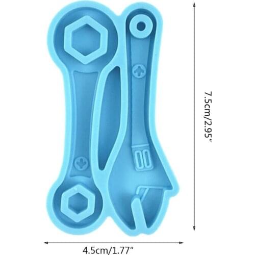 Tool Wrench Epoxy Resin Mold Keychain Pendant Silicone Mould DIY Crafts Mould