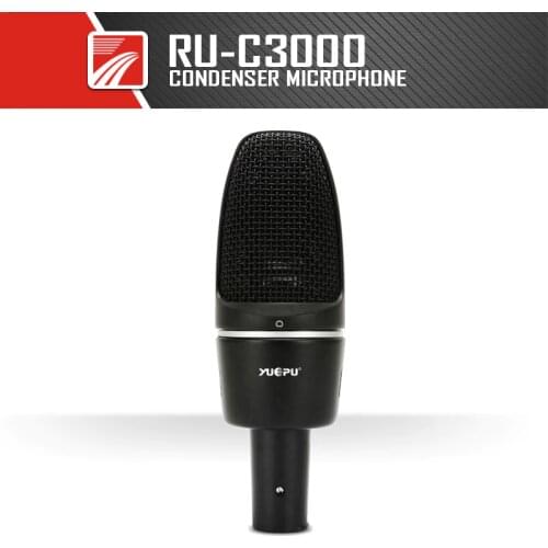 YUEPU C3000 Condenser Computer Microphone Professional Instrumental Audio Recording Broadcasting Studio Live Phantom Power 48V