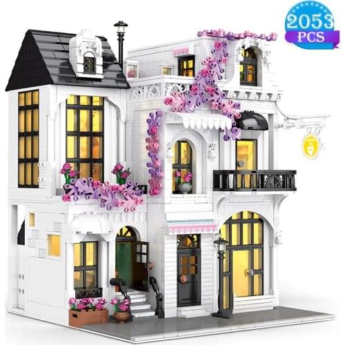 Ideas European Flower Street Assembly Bricks Model Expert Street View Architecture Building Blocks Ideas Childrens Toys Gifts