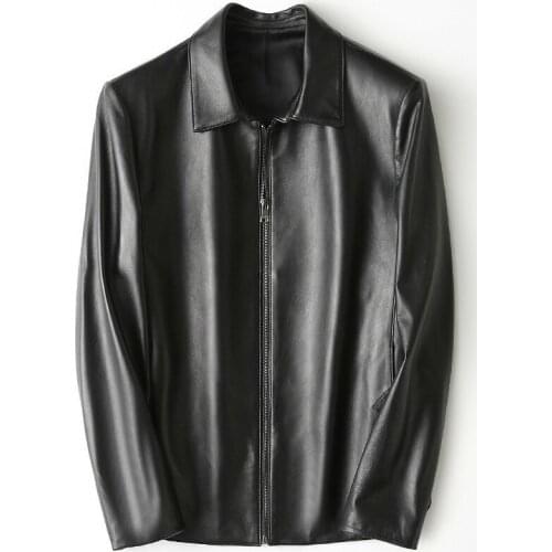 Short Mens Leather Jacket 100% Sheepskin Coat Genuine Leather Jacket Men Clothes 2020 Plus Size Veste Cuir Homme CSQ790 KJ2178