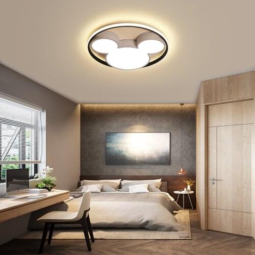 Creative Design Mickey Modern Led Chandeliers Ceiling Lamp Fixtures Lamparas De Techo Lustres Remote Control Chandelier Lighting