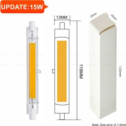 R7S 189MM 50W LED Bulb COB Glass Tube 78MM 25W 118MM 50W Replace Halogen Lamp 80W J78 J118 Lamparda Diode Spot Light AC110V 220V