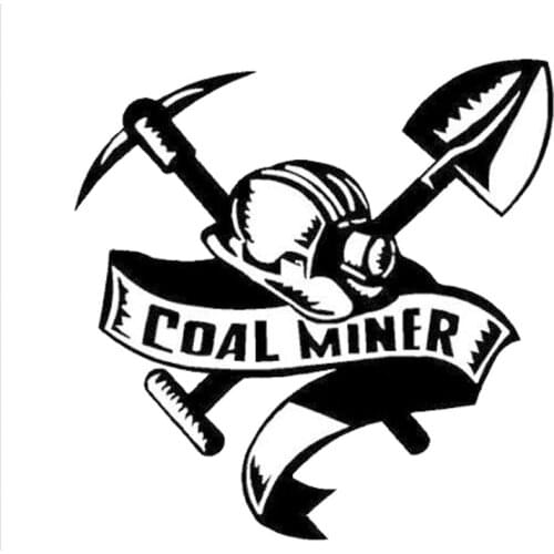 Hot Car Sticker High-quality Miner Coal Tool Accessories Vinyl Car Styling Cover Scratches Waterproof Motorcycl PVC 14cm X 13cm