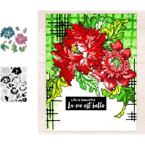 Majestic Bouquet Die Set Cutting Dies & Stamps Scrapbook Dariy Decoration Stencil Embossing Template Diy Greeting Card Handmade