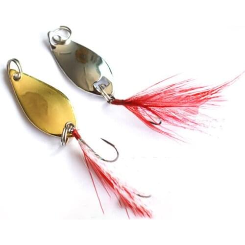 5pcs 2.5/3.5/5g Metal VIB Hard Lure Metal Fishing Lure Spoon Sequins Spinner Feather Hard Bait For Sea lake lure Tool Wobbler