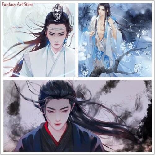 Mo Dao Zu Shi Anime Diamond Painting Cartoon Cross Stitch 5d Diamond Embroidery Mosaic Full Square Picture Boy Gift