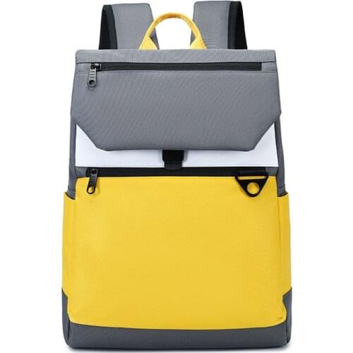 Fashion School Backpack Unisex Oxford Color Contrast High Quality Bookbag Boy Girl College Junior Student Schoolbag New 2021