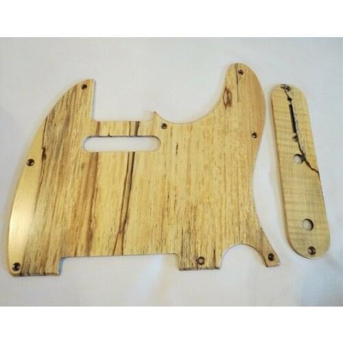 Telecaster Guitar Pickguard hand made Spalted maple Tele Pickguard Set #4843