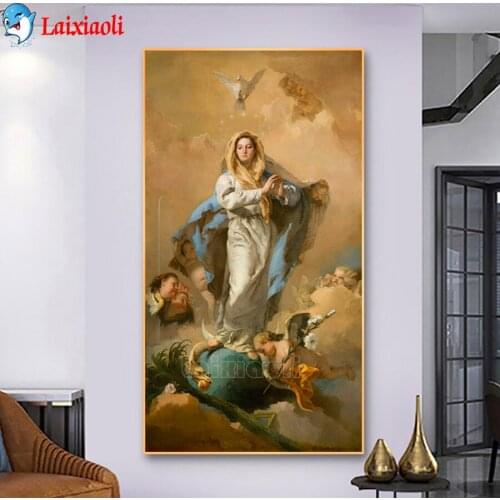 The Immaculate Conception Vintage diamond Painting European Classical Decor diamond embroidery 5D mosaic Picture large Wall Art